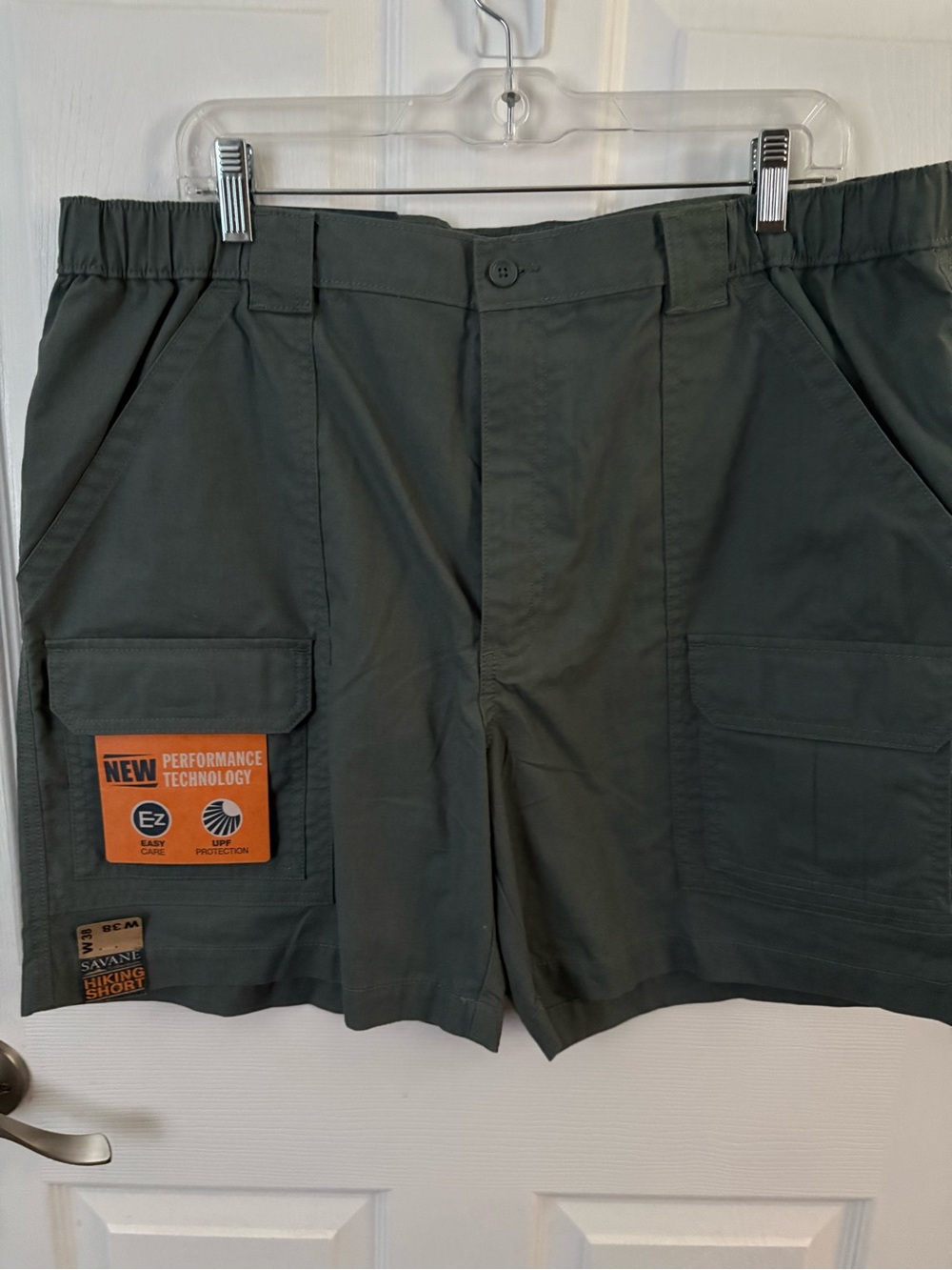 Savane Olive Green Men's Cargo Shorts with Utility Pockets